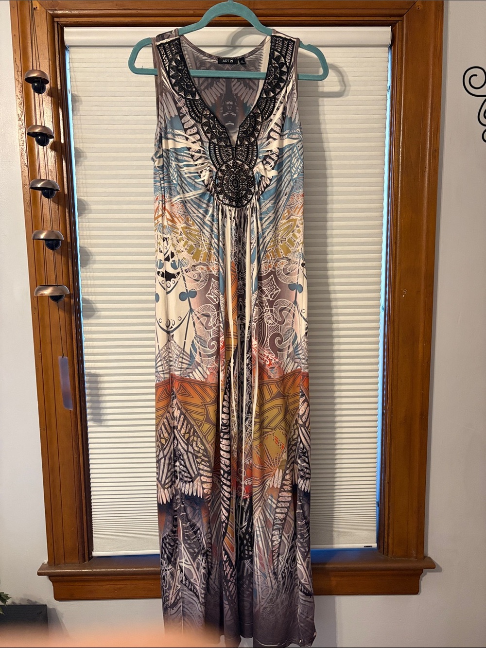 Apt. 9 Multicolor Beaded V-Neck Boho Maxi Dress